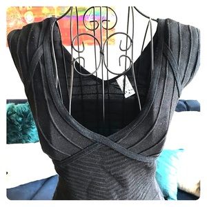 Ribbed Little Black Dress